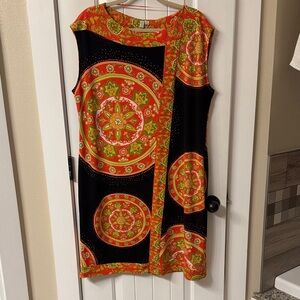 Madison Orange and Black Dress